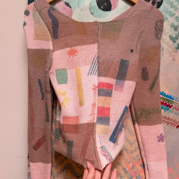 Eckhaus Latta Filati Patchwork Knit Sweater Top - Picture 6 of 15